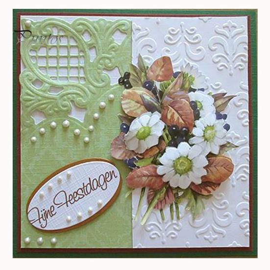 Cutting Stencil Flower Corner Pattern Smooth Lightweight Template Metal Mold for Daily Use