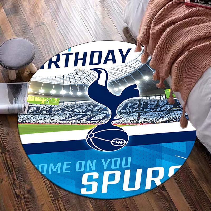 Tottenham F.C Round Rug for Livingroom,Bedroom, Palyroom, Chair Rug, Area rug, Circle Carpet, Large Size Fan Christmas gift