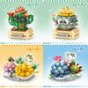 Mini Building Block Toys Creative Cactus Succulent Potted Plant Assembly Bricks Adult Children Assembly Toys Gift Home Decor