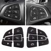 Накладка на кнопку рулевого колеса для Mercedes-Benz C-Class W205 S205 C205 C253 X253 Черный АБС Крышка переключателя рулевого колеса Декоративный комплект