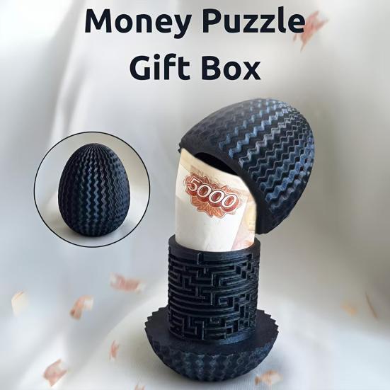 3D Printed Maze Egg Puzzle Box Brain Teaser Maze Egg Storage Box Dragon Egg Fidget Toy for Kids Adults Home Office Desk