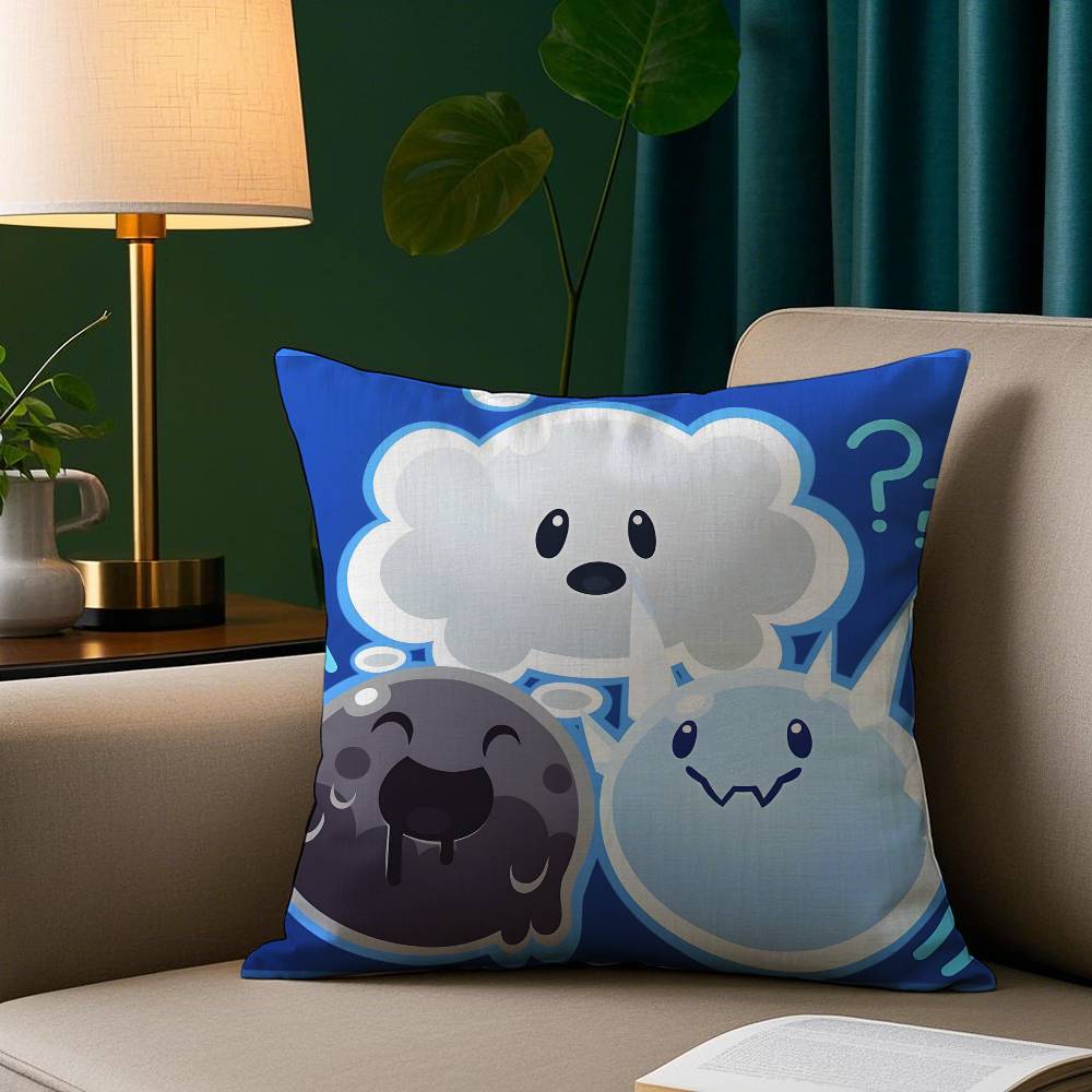 S-Slime R-Ranchers Game Pillow Case Short Plush Print Cushion Cover Square Throw Pillow Covers Sofa Home Decor
