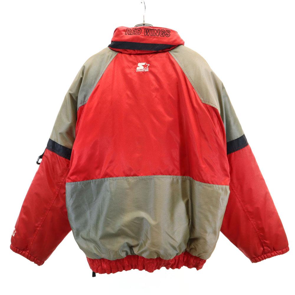 STARTER 90-е Сделано в Корее Red Wings Старая НХЛ Куртка для разминки на молнии до середины бедра Мужская Б/У