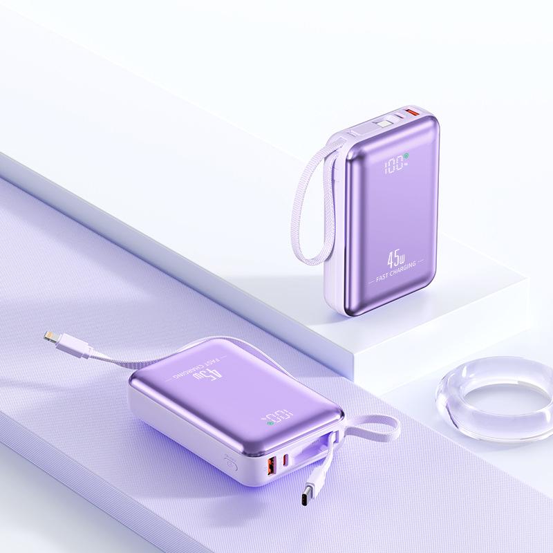 Для ноутбука 20000 мАч 45 Вт Power Bank Портативный 10000 мАч Кабель USB C Быстрая зарядка Мобильный Внешний аккумулятор Для iPhone Samsung Xiaomi