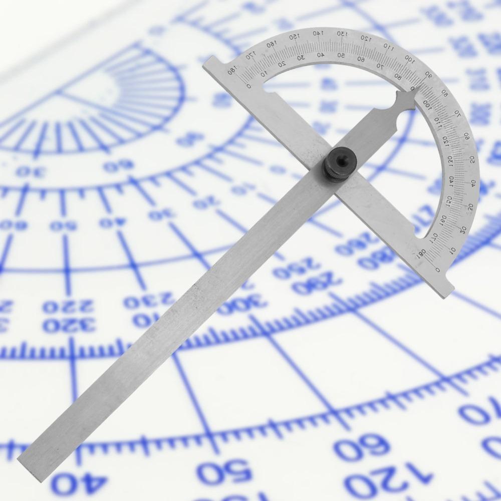 0-180° Measuring Ruler 80*120mm Stainless Steel Protractor 180 Degree Protractor Measurement