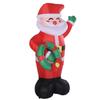Inflatable Santa 5.9ft Water Proof Blow Up Santa Holding A Wreath with LED Lights for Xmas Yard Decoration US Plug