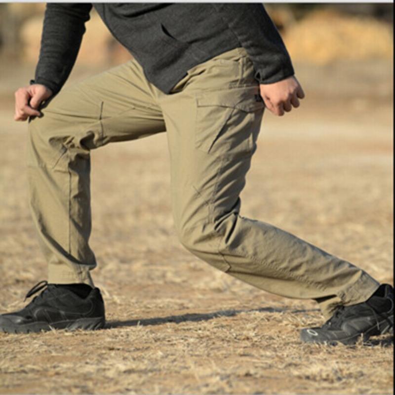 Мужские хлопковые тактические брюки-карго, эластичные уличные военные брюки, повседневные, весна-осень, многокарманные, походные, рабочие, боевые брюки