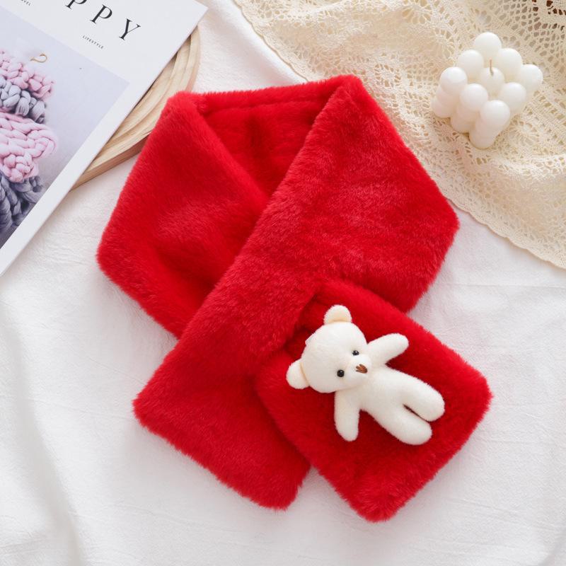 Плюшевый шарф в корейском стиле «Феникс» — милый, толстый, теплый, искусственный мех кролика, универсальная зимняя защита шеи