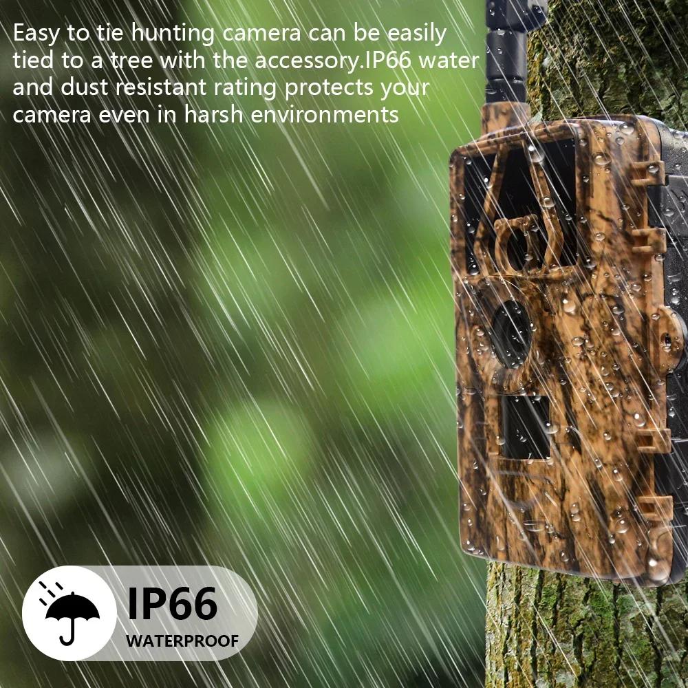 2025 4G LIVE Trail Camera APP Control IR Night Vision Hunting Trap HD Camera 60MP 8K with SIM Card Cellular Mobile Wildlife Cam