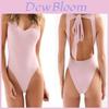 Elegant Women Sexy One Piece V Neck Bandage Swimwear Beach Backless Swimming Suit For Stylish Summer Days