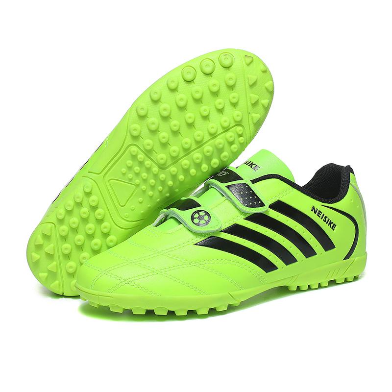 Уличные футбольные бутсы для детей и подростков, большие размеры, амортизирующие, нескользящие, износостойкие, на липучке, с короткими ногтями, тренировочная обувь