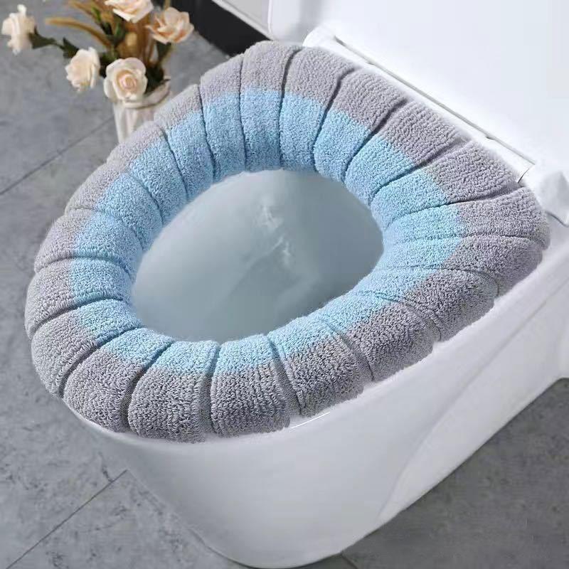 1Pcs Soft Warmer Washable Mat Cover Pad Bathroom Toilet Seat Cover Cushion Seat Case Toilet Lid Cover Accessories Bath Home