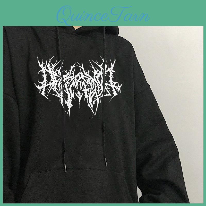Худи в готическом стиле с капюшоном для женщин с принтом Streetwear Зимняя мода