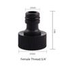 5 шт./компл. ABS черный сливной кран с внутренней резьбой 3/4' быстроразъемный адаптер для США/ЕС