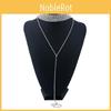 Fashionable Decoration Rhinestone Women Neck Necklace With Tassels Casual For