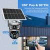 12MP 6K WiFi Solar Outdoor Wireless Lens Dual Screen PTZ Security Camera Auto Tracking Smart CCTV Video Surveillance