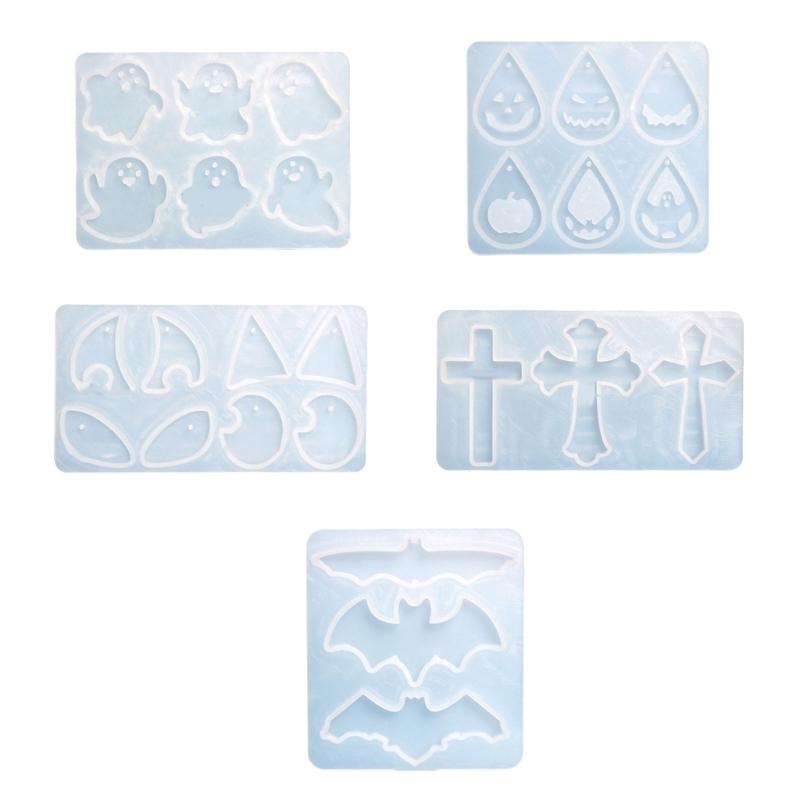 Хэллоуин Серьги Смола Форма Ювелирная Форма для Литья Силиконовая Форма для Подвесок Форма для Эпоксидной Смолы для Смоляных Ювелирных Изделий DIY Ремесел