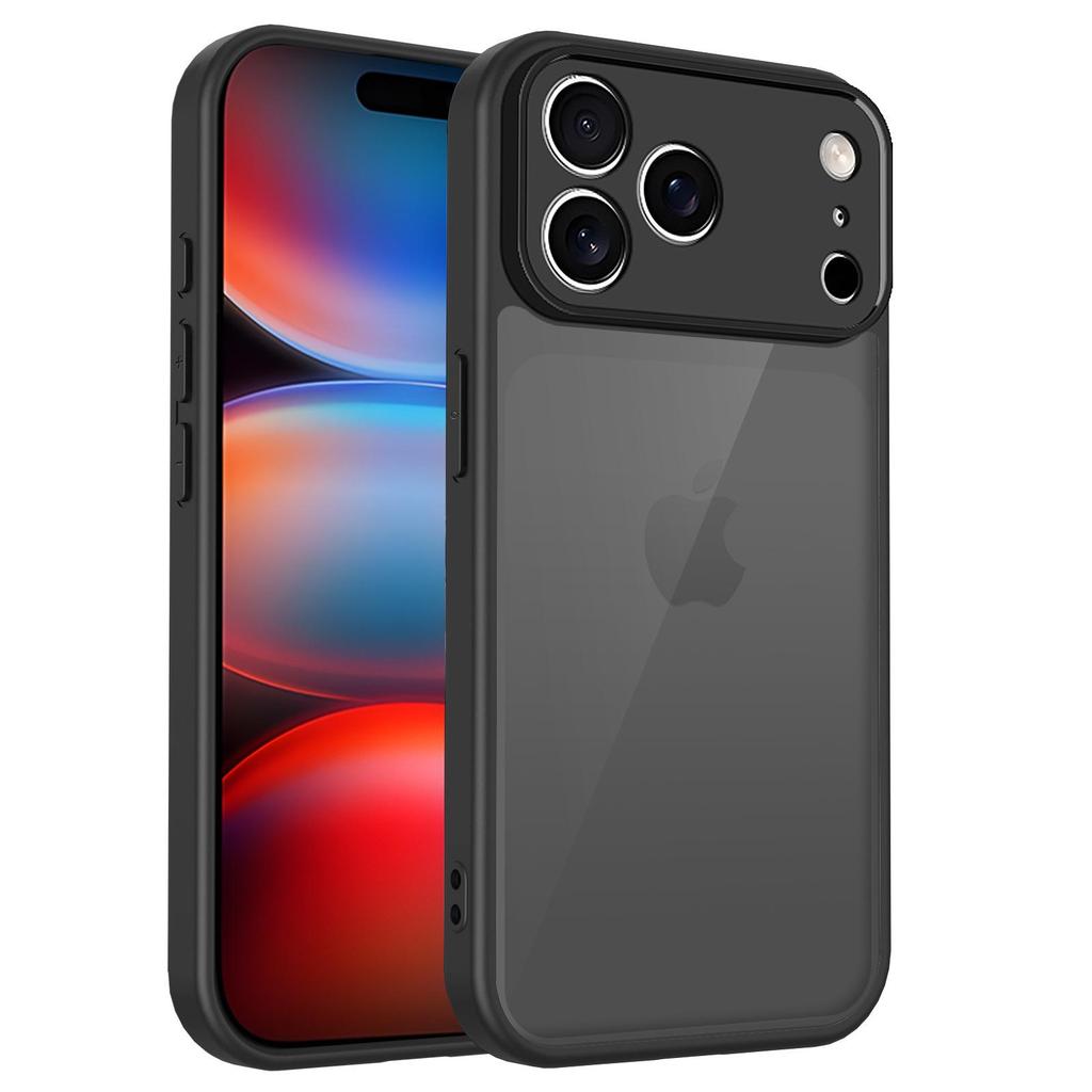Чехол-накладка iPhone 17 Pro Max с ощущением кожи: Apple 16 Матовый ТПУ+ПК, Полная Защита от Падений для iPhone 14