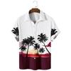 Men's Hawaiian Printed Button Short Sleeve Shirts Men's Casual Fashion Short Sleeve Shirts