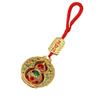 Gold Sand Zakiram Fu Pendant: Wealth & Fortune Bag Keyring for Peace, Joy, Happiness