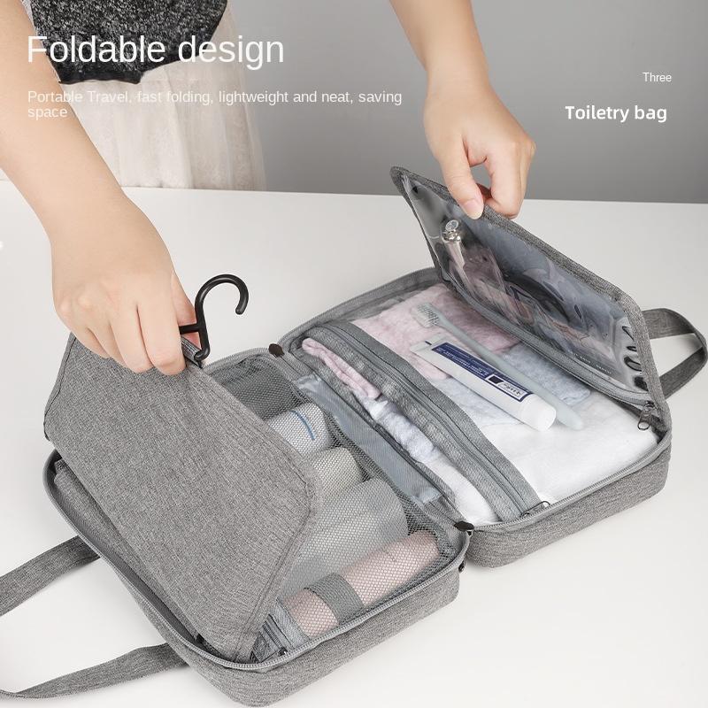 Travel Foldable Toilet Storage Bag Waterproof Hanging Makeup Bags Women Portable Cosmetic Storage Bag Travel Essential Wash Bag