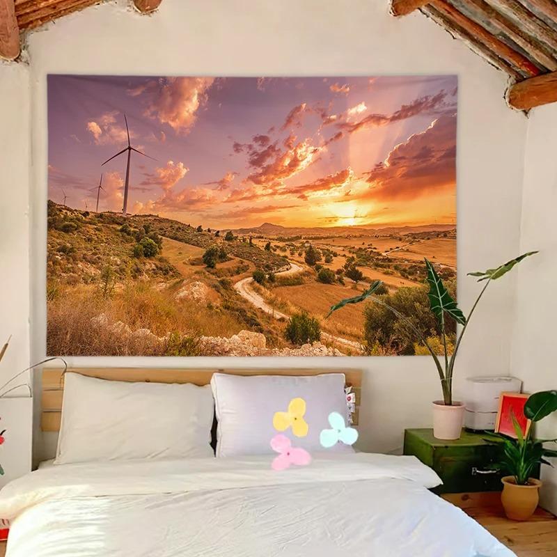 Вид на море Гора Фудзи Узор Спальня Гостиная Гобелен Домашнее украшение стены Гобелен