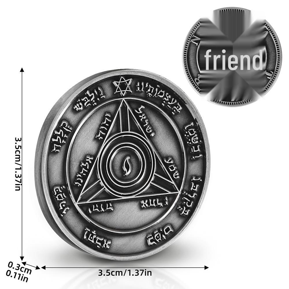 King Solomon Jupiter Amulet Coin - 14 Model Commemorative Alloy Collection for Ritual & Meditation