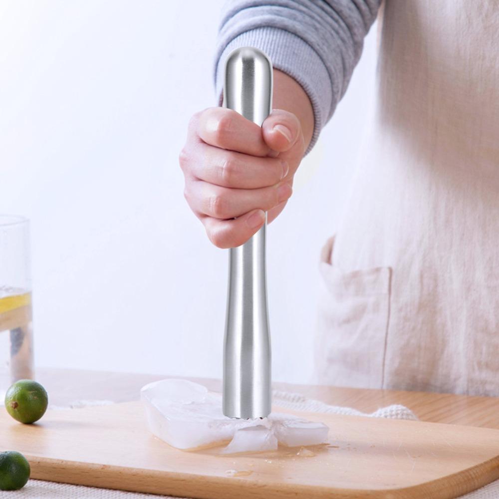 Stainless Steel Stainless Steel Muddler Silver Ice Hammer Professional Ice Crushing Rod Bartender