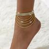 1 Женская модная серия цепочек-лапок с кисточками, многослойная цепочка для ног, для отдыха на природе, для пляжа, банкета, вечеринки, фестиваля, подарка