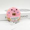 Positive Energy Doughnut Hug Pocket Mini Handmade Knitting Doughnut Doll With Card Funny Christams Gift Home Room Decoration