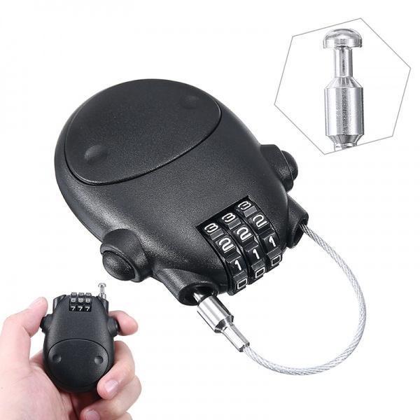 Модный противоугонный замок для велосипеда, мотоциклетного шлема, стальной выдвижной кодовый замок ZPG