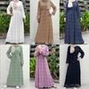 M217#6: Multi-color Muslim Women's Middle Eastern Chiffon Long Dress - New Malaysian Pleated Robe Design