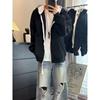 Men's Autumn Winter Color Block Zipper Hoodie - Trendy and Casual Hooded Sweatshirt