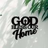1pc God Bless Home Sign - Metal Wall Art. A Unique Home Gift and Wall Decor. Also a Great Wall Hanger and Scene Decor.