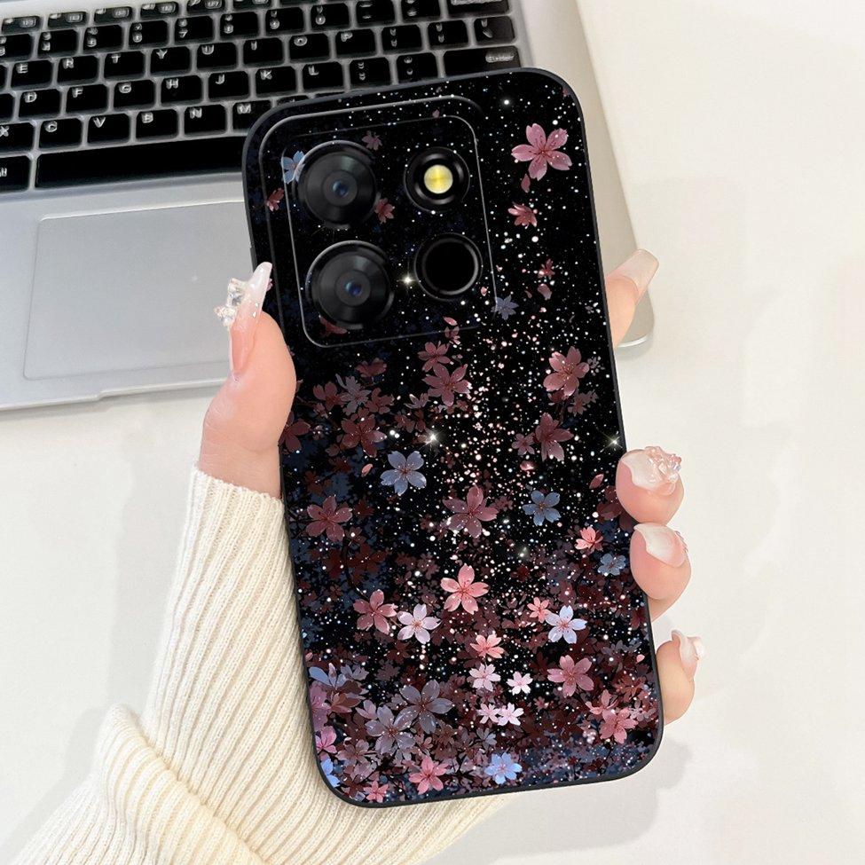 For ITEL A60s A662LM Case For ITEL A60 Cover Silicone Luxury Fashion Flowers Kawaii Girl Cute Shockproof Phone Case Bumper