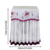 1PC Washing Machine Cover Dustproof Polyester Protective Fabric Cover Handmade Embroidered Floral Patterns Gauze 8 Styles