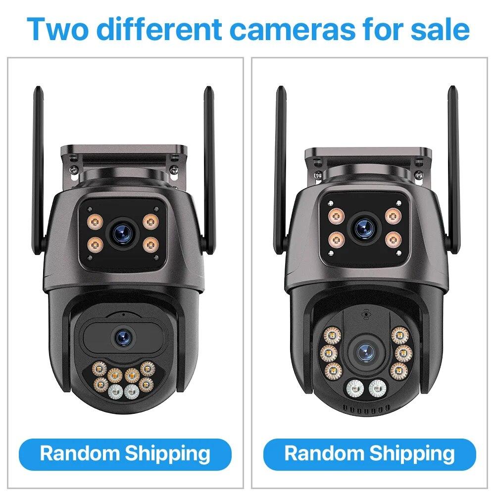 2025 Новая Wifi камера 4K 8MP PTZ Двойной объектив Двойной экран Безопасность HD IP камера Уличная водонепроницаемая AI Tracking Surveillance Onvif ICsee