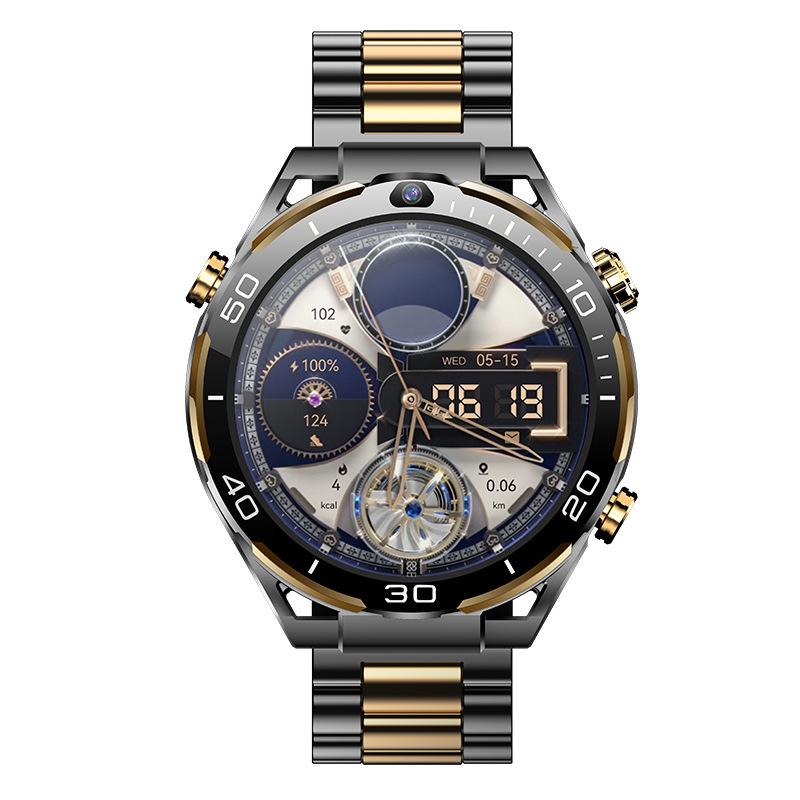 Умные часы 5G Wifi DDR4 6+128G GPS SIM-карта Умные часы 4G телефон часы 1,5-дюймовый AMOLED двойная камера 6G+128G память