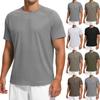Men's Fashion Casual Round Neck Short Sleeve Quick Dry Sports T-Shirt Top