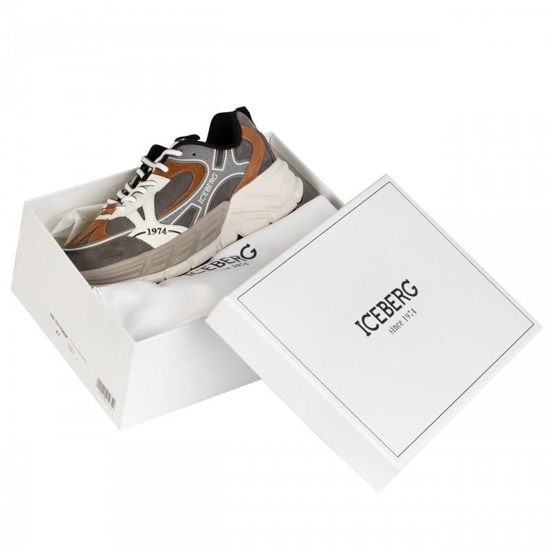 Iceberg men's sports sneakers new comb.smoke - Size: 40