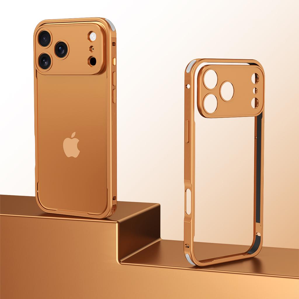 Авиационный алюминиевый сплав Рамка Бампер Чехол для телефона Для iPhone 17 16 15 14 13 Pro Max Plus Металлическая защита линз Ударопрочная крышка