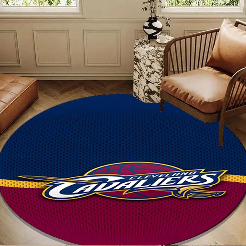 football Cavaliers Logo Round mat, Anti-slip Circle Carpet Chair rug For livingroom,Bedroom, doormat home decor Gift Christmas Gifts