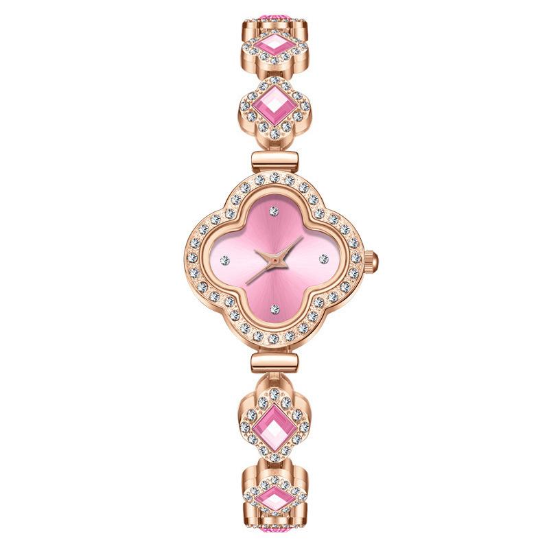 Женские часы женские премиум женские часы зеленые кварцевые часы с бриллиантами браслет-клевер