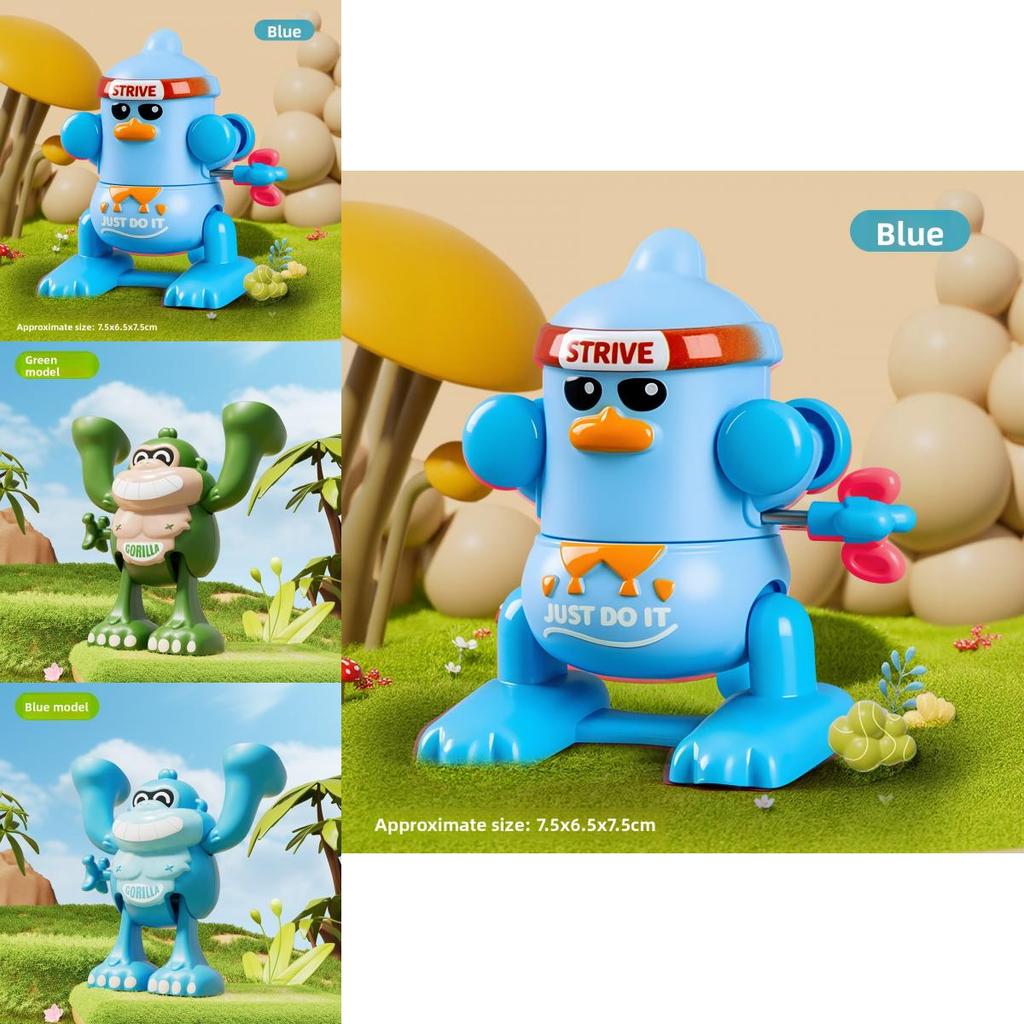 Пластиковый набор детских игрушек с мультяшной уткой и гориллой для обучения и развития младенца