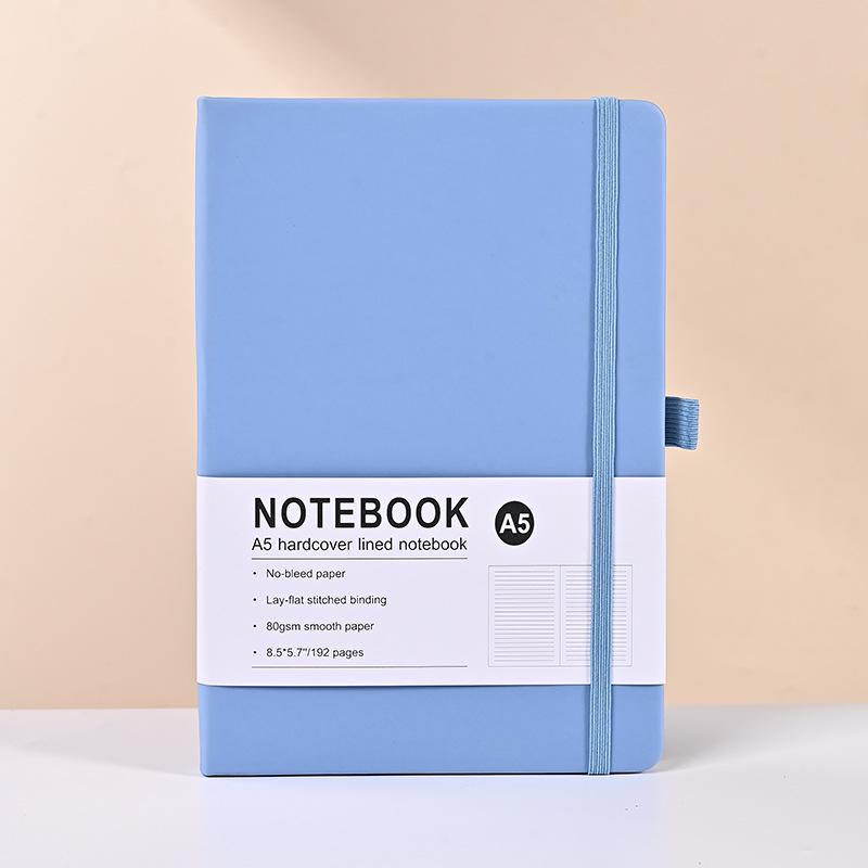 Эксклюзивная записная книжка на завязках из искусственной ПУ кожи - издание «Макарон» с линованными страницами цвета слоновой кости