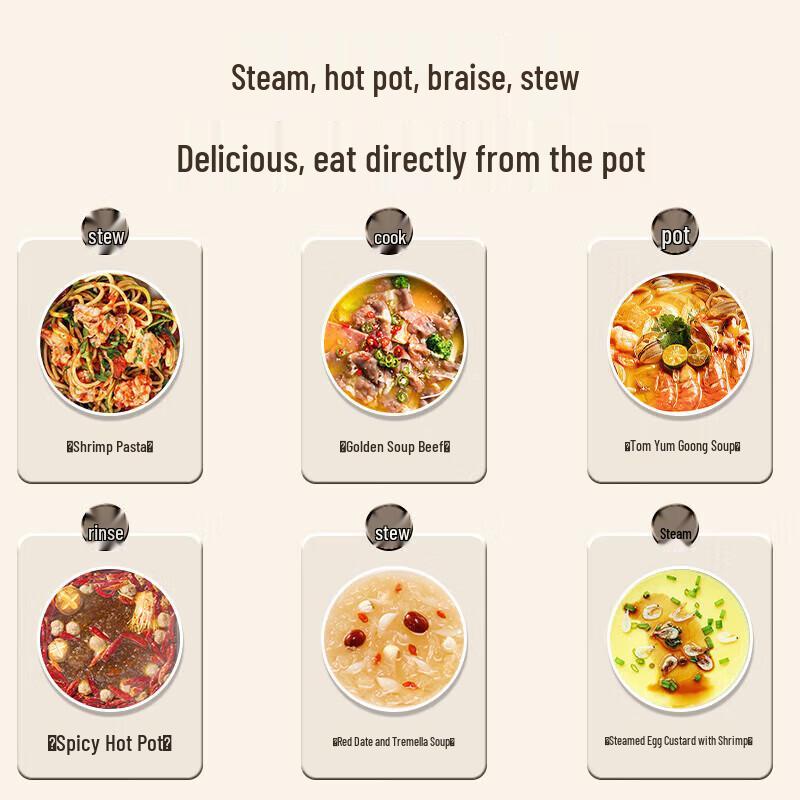 Midea 6.5L Multi-functional Electric Hot Pot and Grill