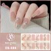 CS Waterproof No-Cure Gel Nail Wraps, Full Cover Japanese & Korean Style Floral Pattern Nail Stickers, Nail Patch Films