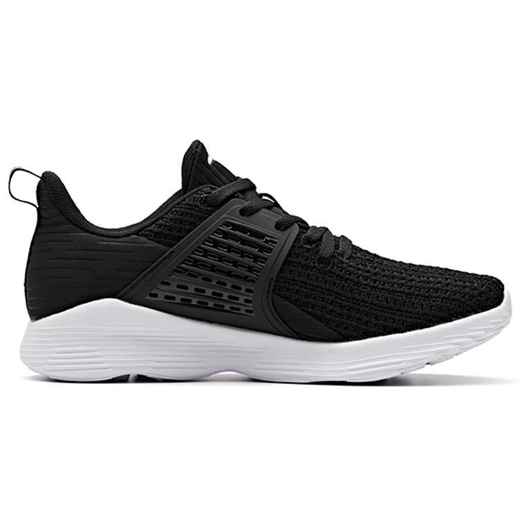 Anta Comfortable Cushioning Slip Resistant Abrasion Resistant Breathable Low top Running Shoes Women's Black White 12835565-3
