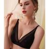 Sexy Wireless Bras for Women Ultra Thin Lace Bralette Deep V Plunge Bra