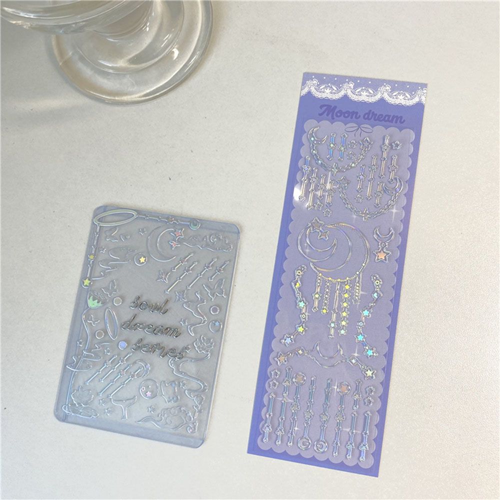 Hand Account Whale Dreamland Series Moon Love Stickers PET Sticker Decorative Stickers Scrapbook